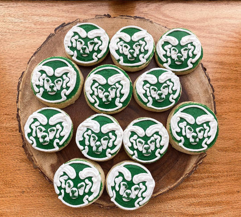One Dozen CSU Rams Decorated Cookies